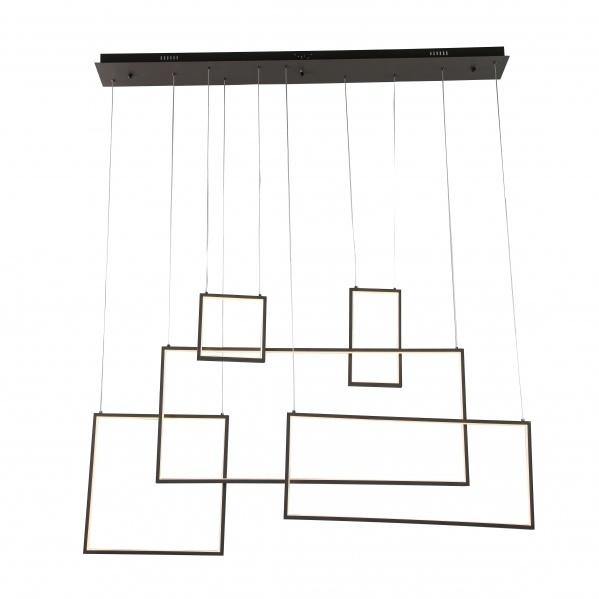 LED Satin Coffee Aluminum Box Linear Pendant - LV LIGHTING