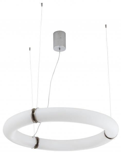 LED White with Chrome Ring Chandelier - LV LIGHTING