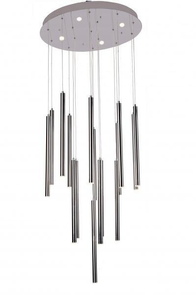 LED Steel Rod Round Chandelier - LV LIGHTING