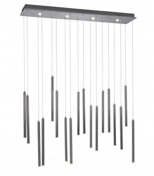 LED Aluminum Rectangular Frame with Rod Linear Pendant - LV LIGHTING