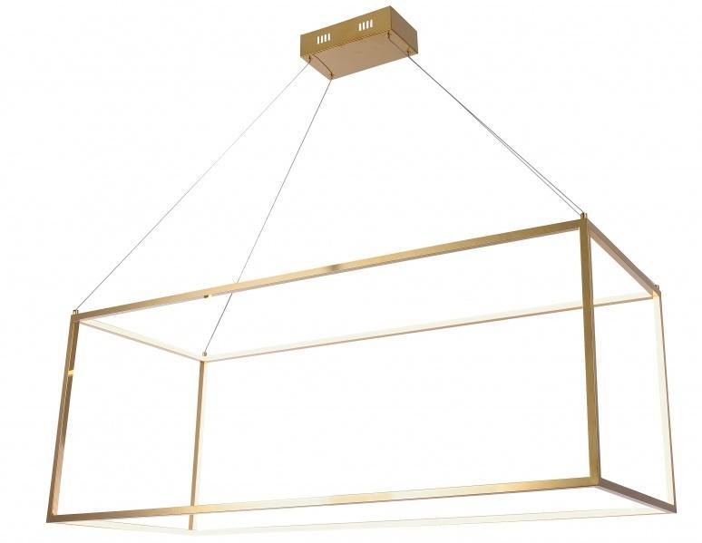 LED Gold Rectangular Linear Chandelier - LV LIGHTING