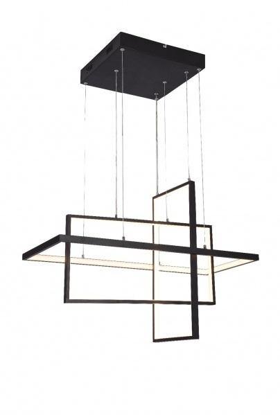 LED Black with Rectangular Frame Chandelier - LV LIGHTING