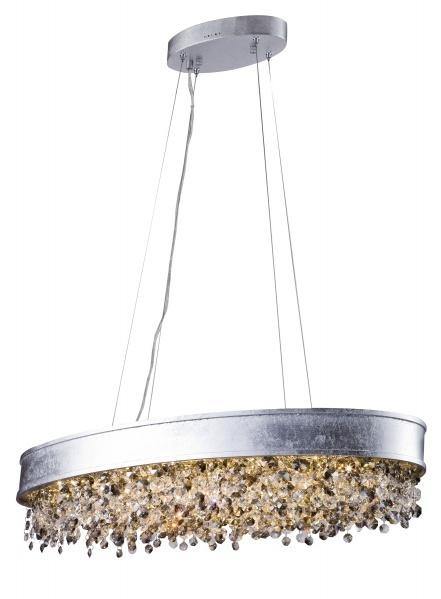 LED Oval Frame with Crystal Bead Strand Chandelier - LV LIGHTING