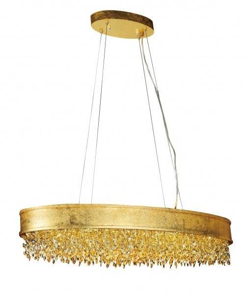 LED Oval Frame with Crystal Bead Strand Chandelier - LV LIGHTING