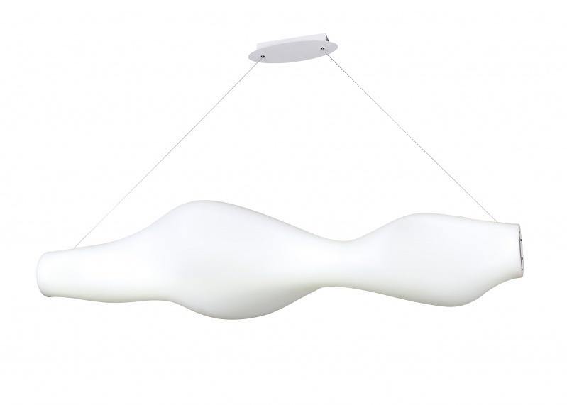 LED Matte White Cloud Shade Linear Pendant - LV LIGHTING