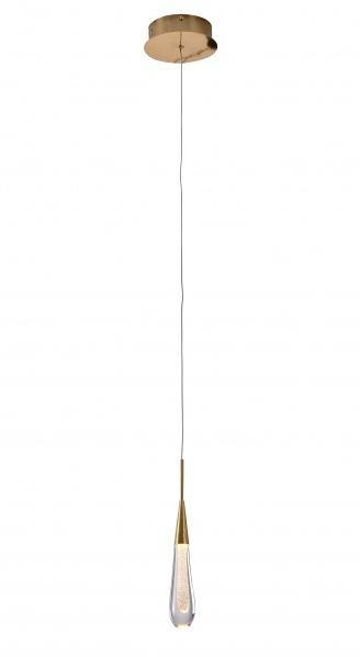 LED Gold Aluminum Frame with Gold Dusted Clear Glass Mini Pendant - LV LIGHTING