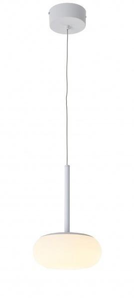 LED White with Frosted Shade Single Pendant - LV LIGHTING
