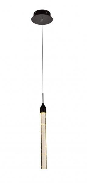 LED Steel with Clear Bubble Crystal Rod Pendant - LV LIGHTING