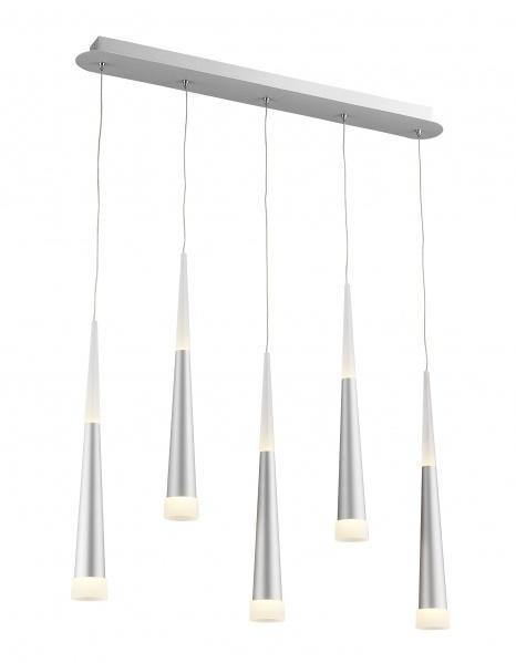 LED Sand Silver with Cone Shaped Linear Pendant - LV LIGHTING