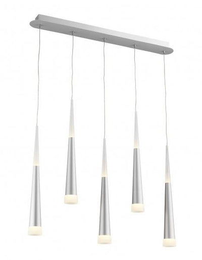 LED Sand Silver with Cone Shaped Linear Pendant - LV LIGHTING