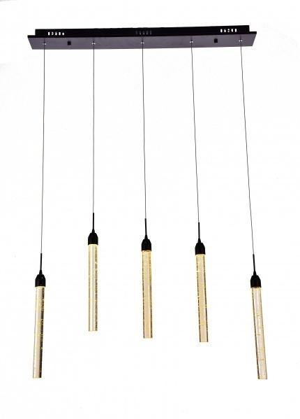 LED Steel Frame with Bubble Crystal Rod Linear Pendant - LV LIGHTING