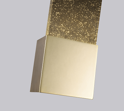 LED Gold with Black Galaxy Plaque Wall Sconce - LV LIGHTING