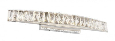 LED Chrome with Curve Crystal Band Vanity Light - LV LIGHTING