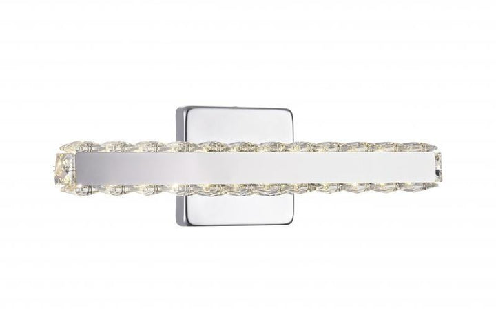 LED Chrome with Clear Crystal Frame Vanity Light - LV LIGHTING