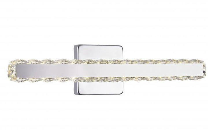 LED Chrome with Clear Crystal Frame Vanity Light - LV LIGHTING