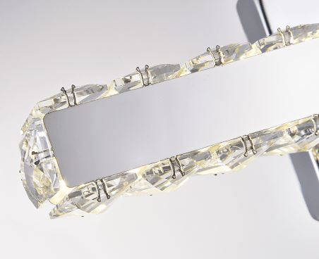 LED Chrome with Clear Crystal Frame Vanity Light - LV LIGHTING
