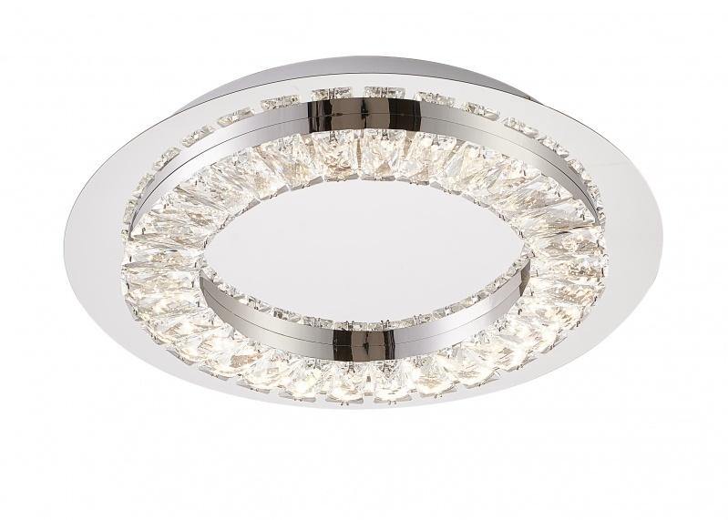 LED Chrome Crystal Ring Flush Mount - LV LIGHTING