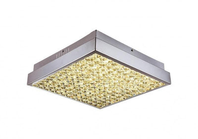 LED Chrome with Clear Crystal Boxed Flush Mount - LV LIGHTING