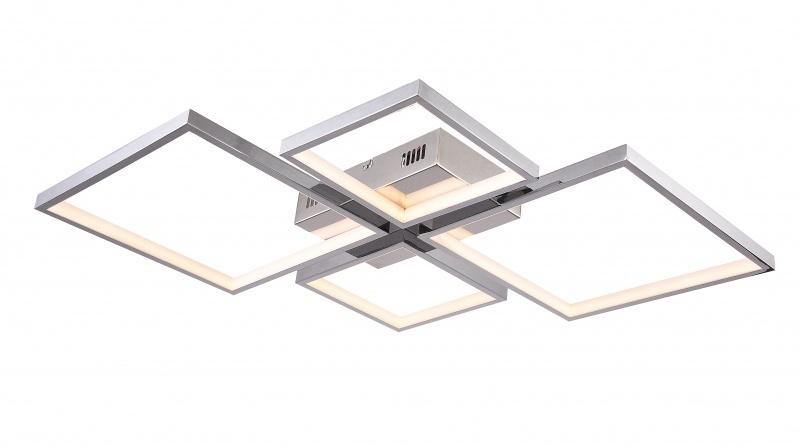 LED Chrome with Diamond Shaped Frame Flush Mount - LV LIGHTING