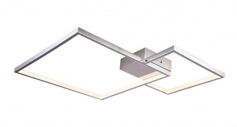 LED Chrome with Box Frame Shaped Flush Mount - LV LIGHTING