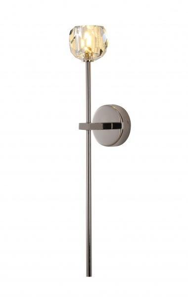 Polished Nickel with Clear Crystal Shade Wall Sconce - LV LIGHTING