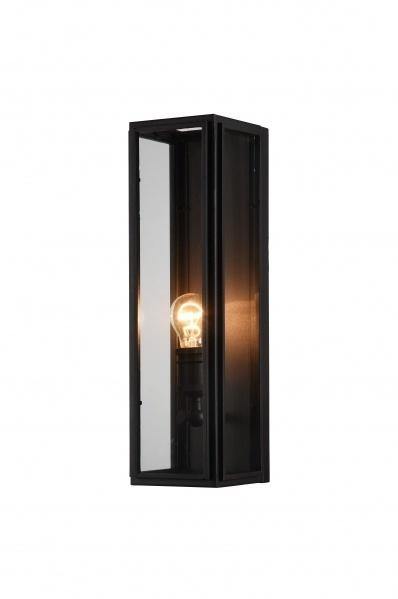 Black Rectangular Frame with Clear Glass Shade Wall Sconce - LV LIGHTING