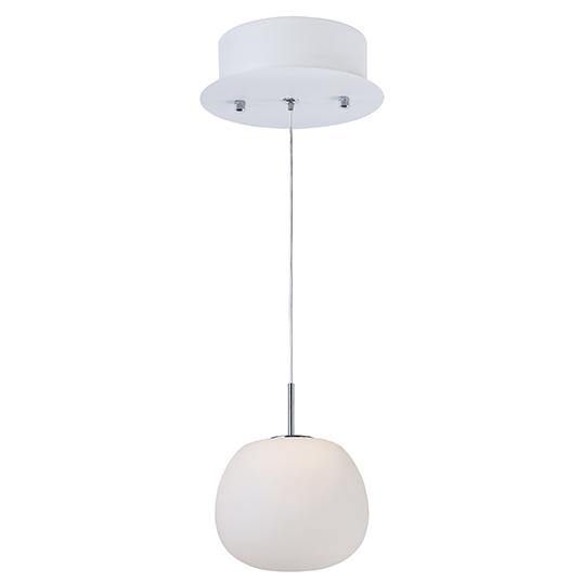LED Soft Matte White Glass Shade Pendant - LV LIGHTING