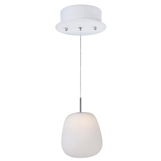 LED Soft Matte White Glass Shade Pendant - LV LIGHTING