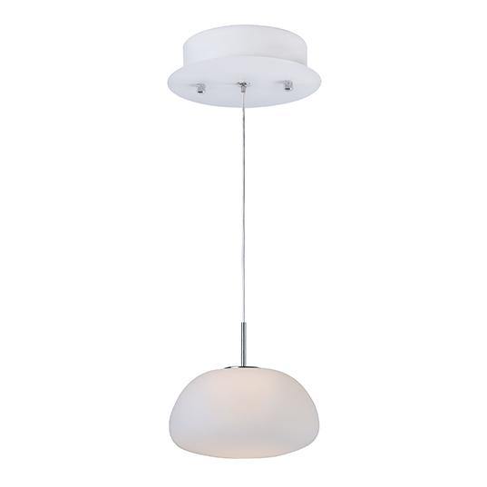 LED Soft Matte White Glass Shade Pendant - LV LIGHTING