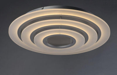 LED Aluminum with Acrylic Shade Multiple Halo Ring Flush Mount - LV LIGHTING