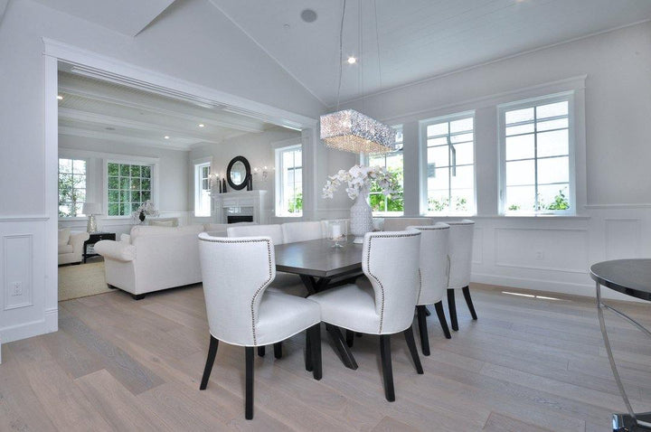 Polished Chrome with Curled Metal and Crystal Strand Rectangular Linear Pendant - LV LIGHTING