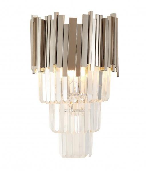 Metal Frame with 3 Tier Crystal Rod Wall Sconce - LV LIGHTING