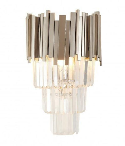 Metal Frame with 3 Tier Crystal Rod Wall Sconce - LV LIGHTING