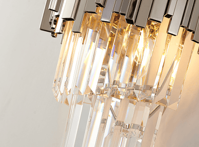 Metal Frame with 3 Tier Crystal Rod Wall Sconce - LV LIGHTING