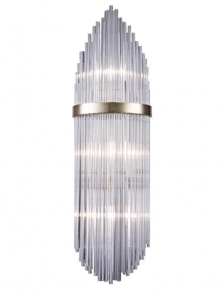 Steel Band with Clear Glass Rod Wall Sconce - LV LIGHTING