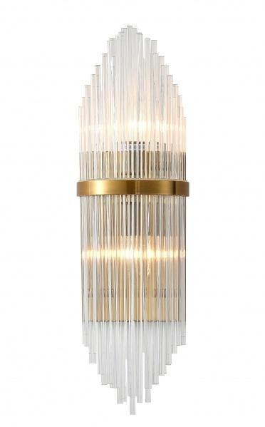 Steel Band with Clear Glass Rod Wall Sconce - LV LIGHTING