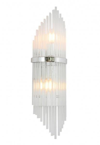 Steel Band with Clear Glass Rod Wall Sconce - LV LIGHTING