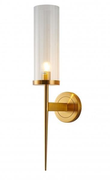 Steel with Clear Cylindrical Glass Shade Wall Sconce - LV LIGHTING