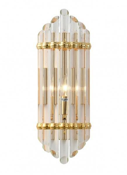 Steel Frame with Clear Glass Rod Wall Sconce - LV LIGHTING