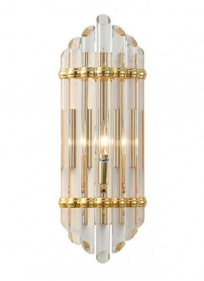 Steel Frame with Clear Glass Rod Wall Sconce - LV LIGHTING