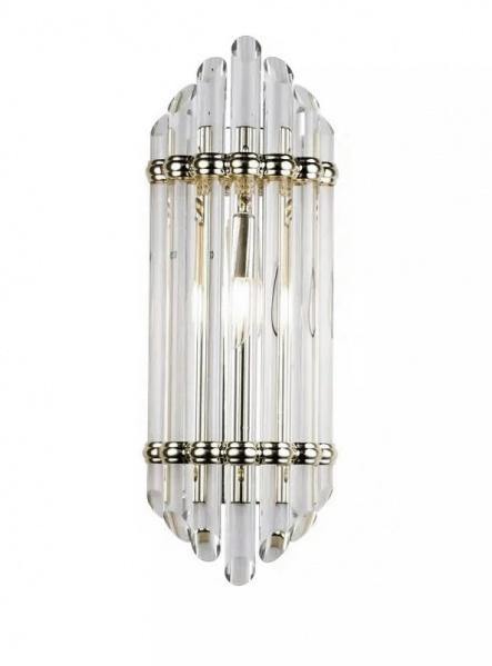 Steel Frame with Clear Glass Rod Wall Sconce - LV LIGHTING