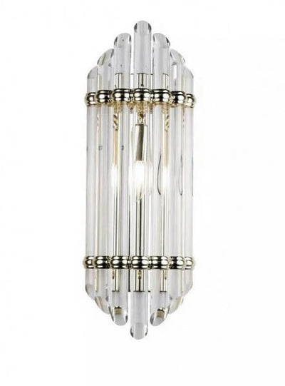 Steel Frame with Clear Glass Rod Wall Sconce - LV LIGHTING