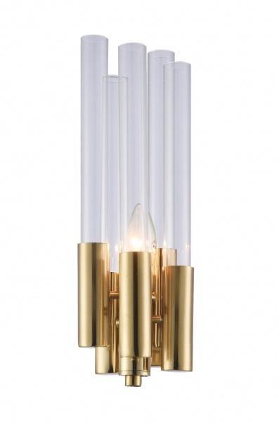 Steel with Clear Glass Rod Wall Sconce - LV LIGHTING