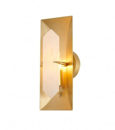 Gold Metal Frame with Alabaster Stone Wall Sconce - LV LIGHTING