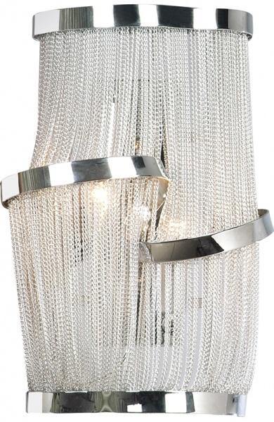 Chrome with Aluminum Chain Wall Sconce - LV LIGHTING
