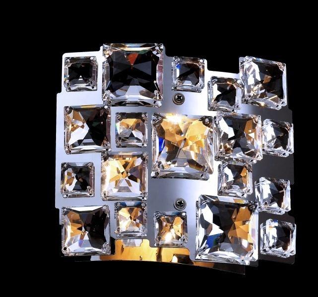 Chrome with Clear Crystal Wall Sconce - LV LIGHTING