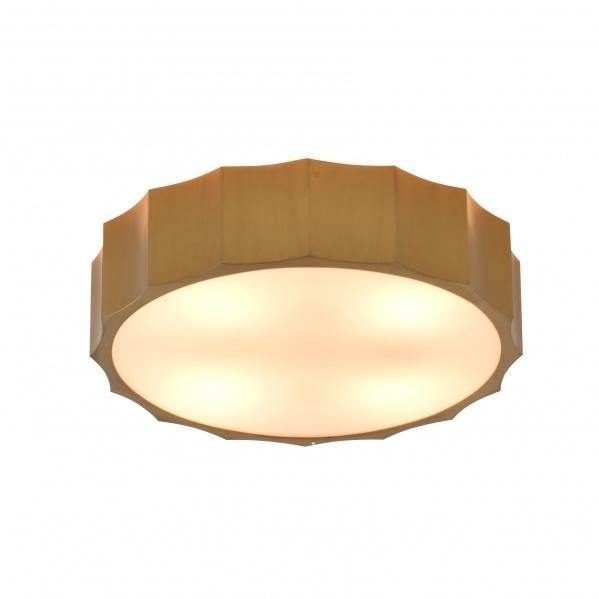 Steel Wave Frame with White Acrylic Shade Flush Mount - LV LIGHTING