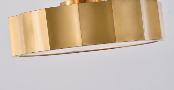 Steel Wave Frame with White Acrylic Shade Flush Mount - LV LIGHTING