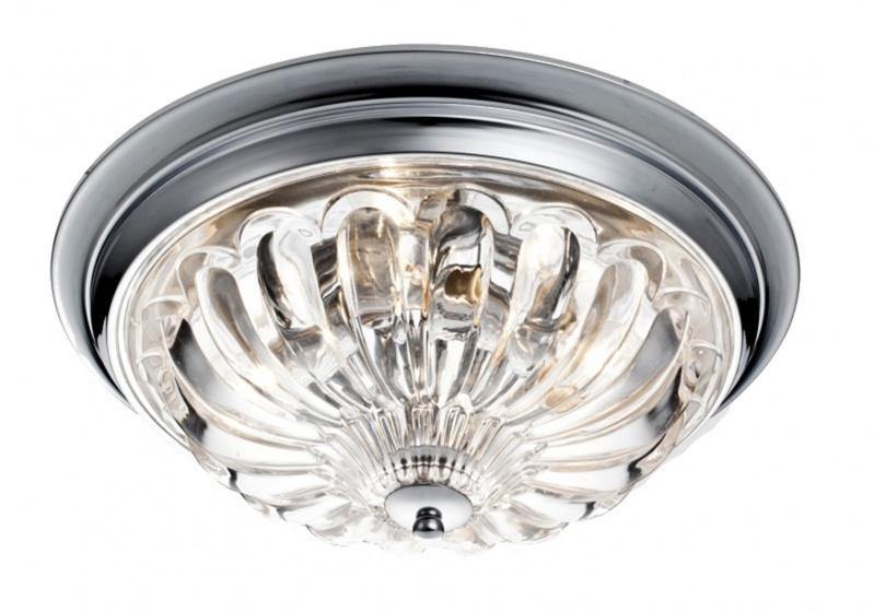 Round Steel Frame with Clear Glass Shade Flush Mount - LV LIGHTING