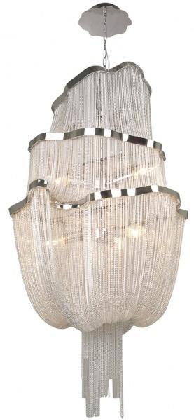 Chrome with Aluminum Chain Chandelier - LV LIGHTING